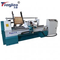 Factory Direct Sales Autofeeding CNC turning machine TJ1530 One Spindle and Two Blades Automatic Wood Lathe  Making Baseball Bat